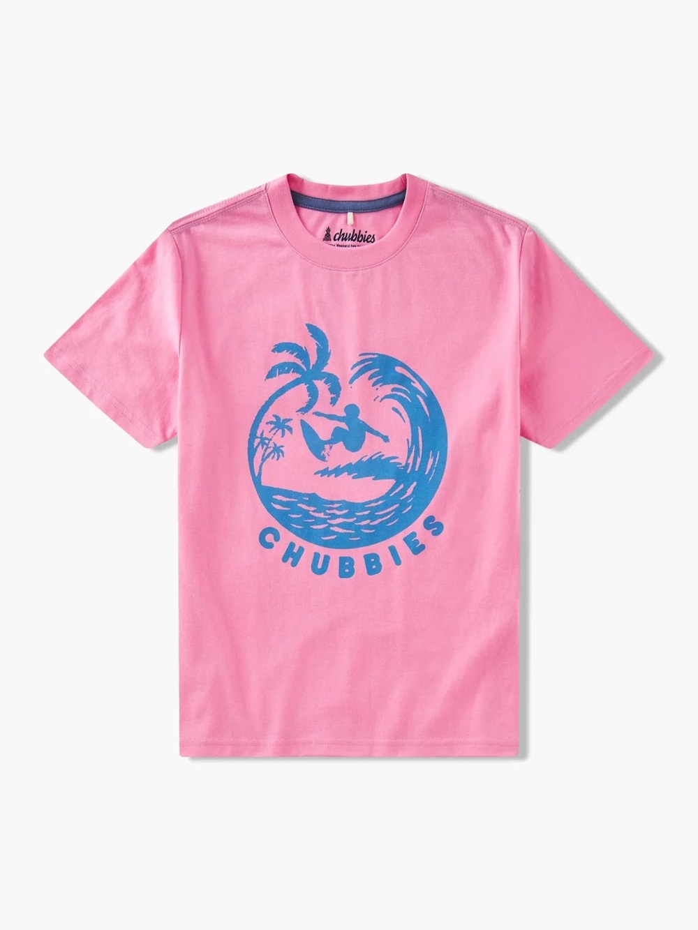 NWT New Chubbies Men's The Surfer (Pocket Graphic T-Shirt) - Pink - Men’s Large